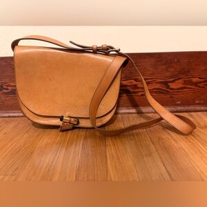A.P.C. Light Brown Leather Crossbody Bag